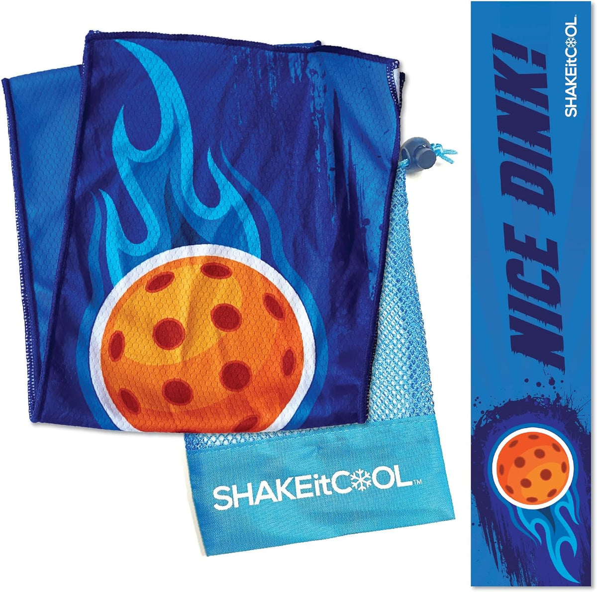 Original Cooling Towel – Be Cool in Style - Heat Relief, Soft, Lightweight, Sun Protection, Easy Clean - Perfect for Biking, Running, Yoga, Gym, Gardening - Blue Wave - Colors B