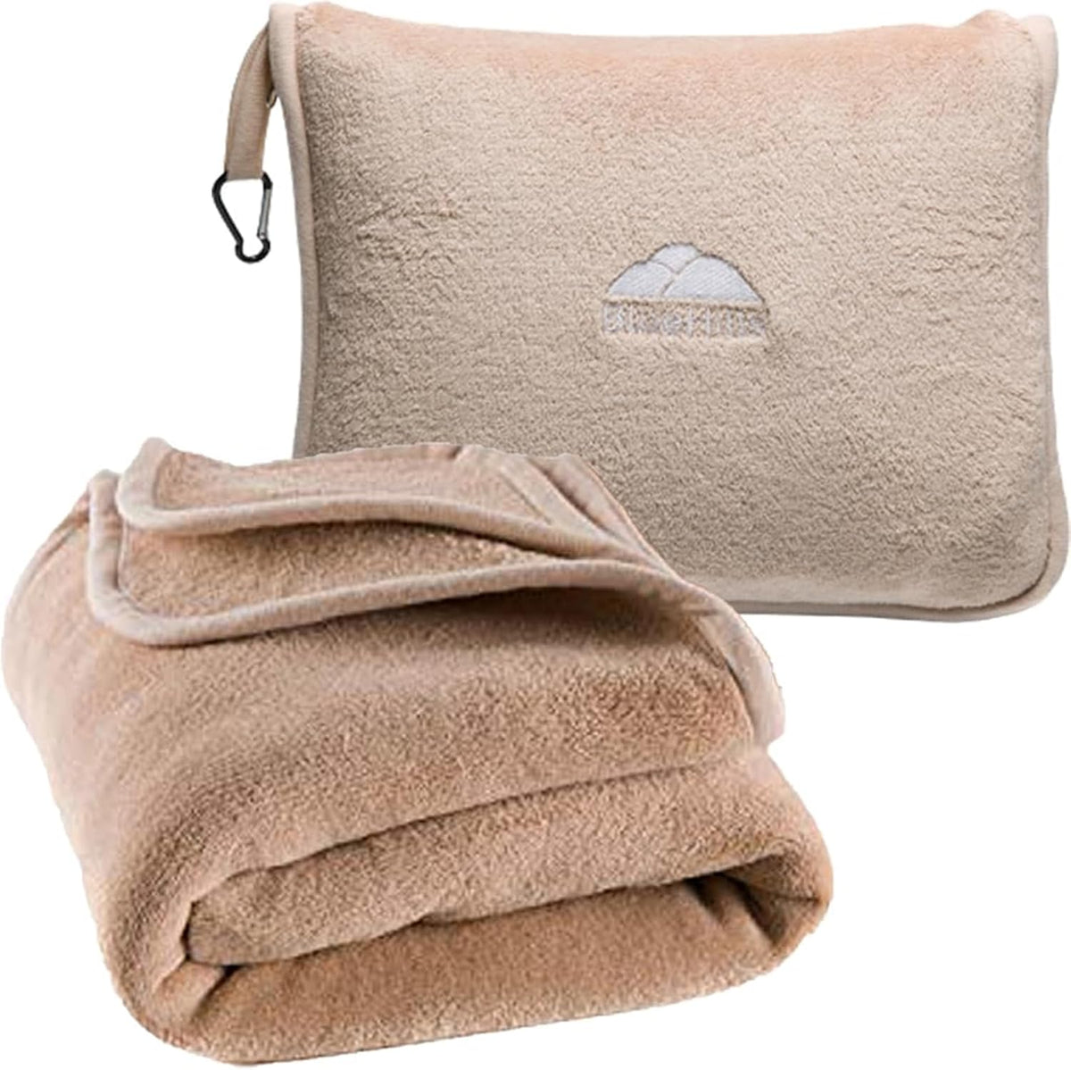 Premium Soft Travel Blanket Pillow 2-in-1 Airplane Warm - Gray
