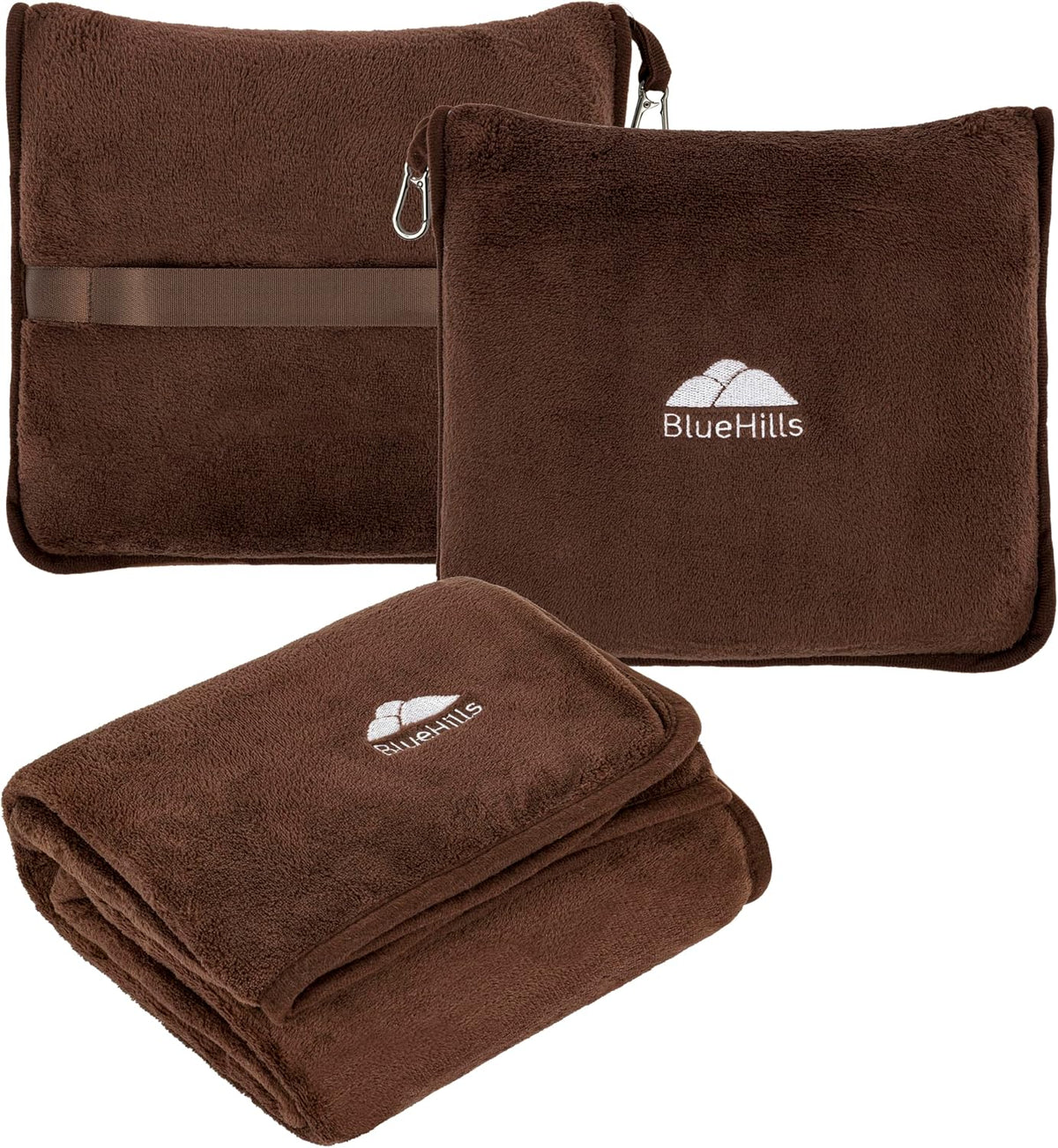 Premium Soft Travel Blanket Pillow 2-in-1 Airplane Warm - Gray