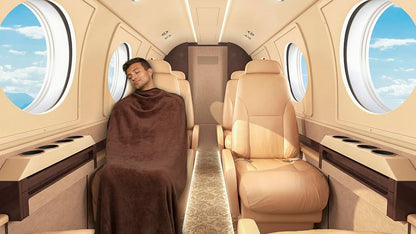 Premium Soft Travel Blanket Pillow 2-in-1 Airplane Warm - Gray