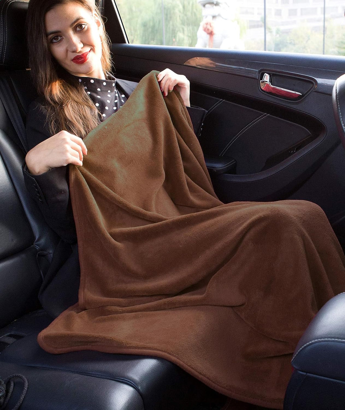 Premium Soft Travel Blanket Pillow 2-in-1 Airplane Warm - Gray