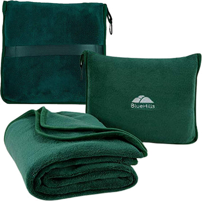 Premium Soft Travel Blanket Pillow 2-in-1 Airplane Warm - Gray