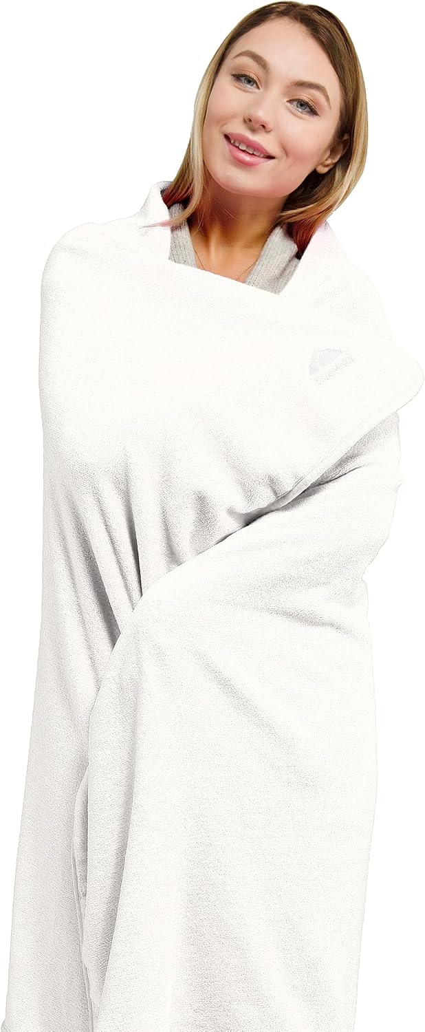 Premium Soft Travel Blanket Pillow 2-in-1 Airplane Warm - Gray