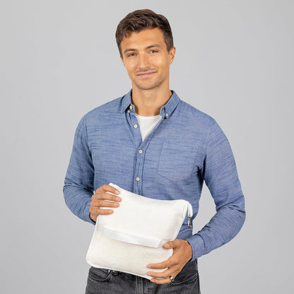 Premium Soft Travel Blanket Pillow 2-in-1 Airplane Warm - Gray