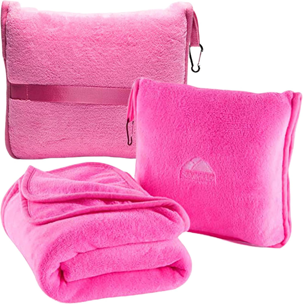 Premium Soft Travel Blanket Pillow 2-in-1 Airplane Warm - Gray