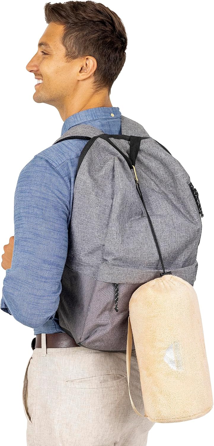 Premium Soft Travel Blanket Pillow 2-in-1 Airplane Warm - Gray