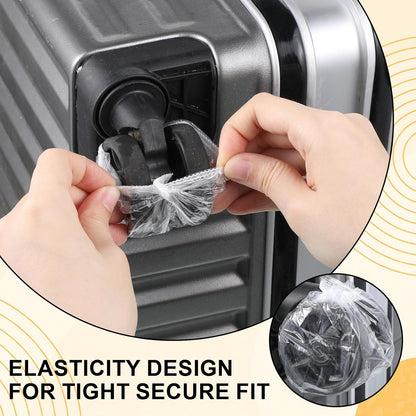 200 Pcs Suitcase Wheel Covers Disposable Luggage Wheel Covers PE Luggage Wheels Protector Cover Protect Your Home, Living Room, Office Floors, Carpets, and Car from Dirt