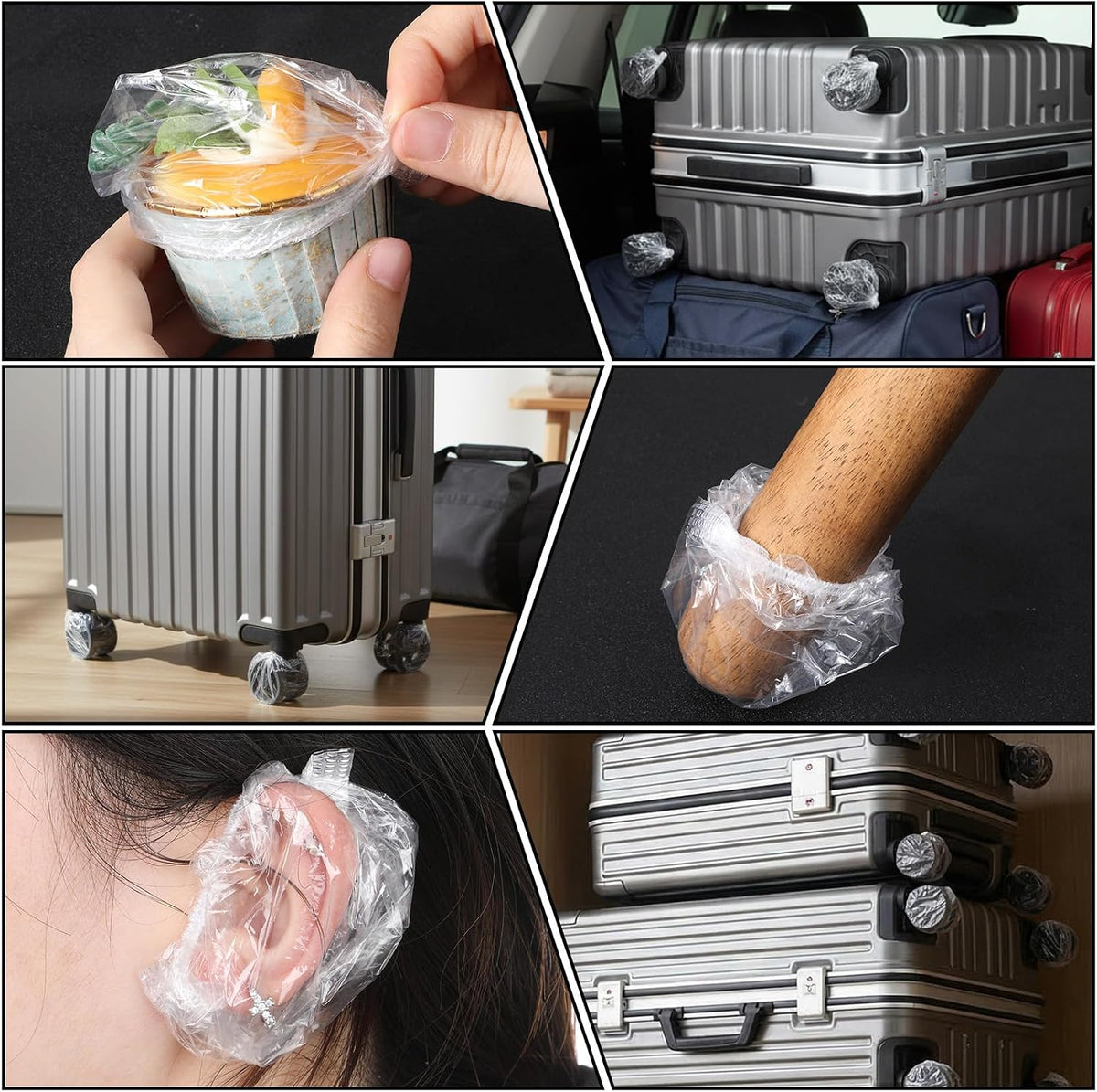 200 Pcs Suitcase Wheel Covers Disposable Luggage Wheel Covers PE Luggage Wheels Protector Cover Protect Your Home, Living Room, Office Floors, Carpets, and Car from Dirt