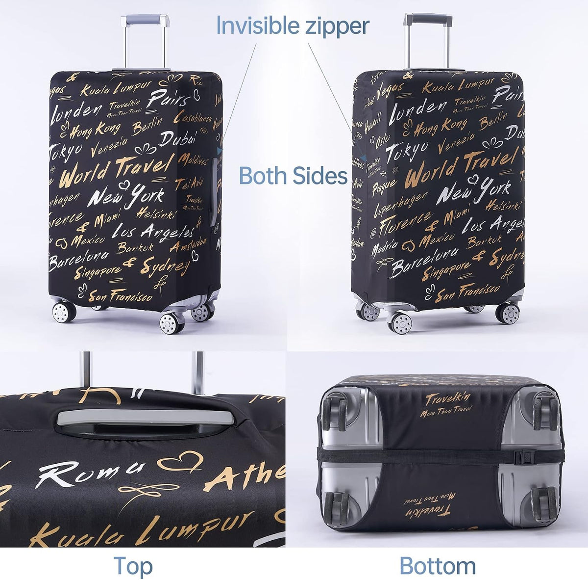 Travelkin Suitcase Covers For Luggage Tsa Approved Luggage Covers Protector