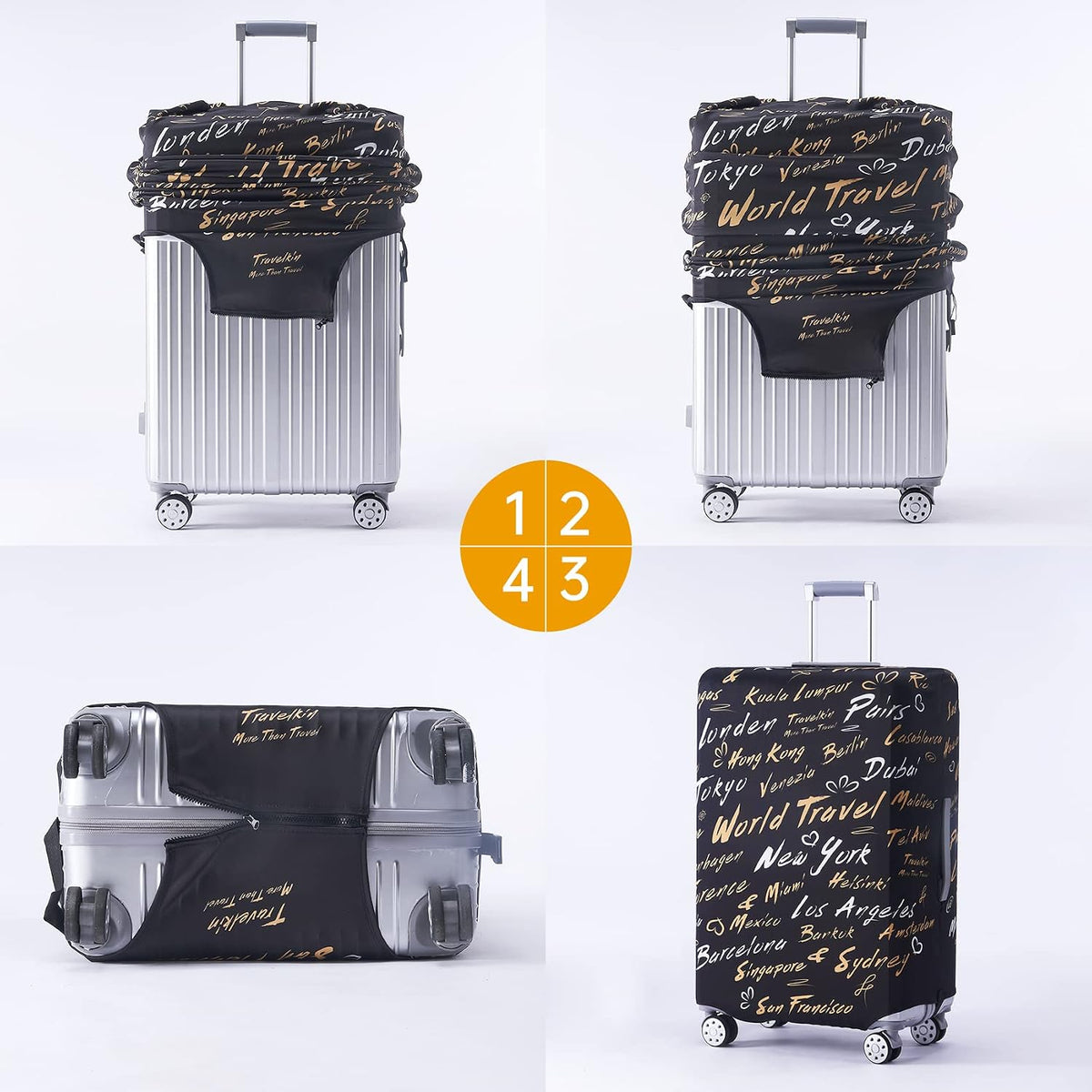 Travelkin Suitcase Covers For Luggage Tsa Approved Luggage Covers Protector