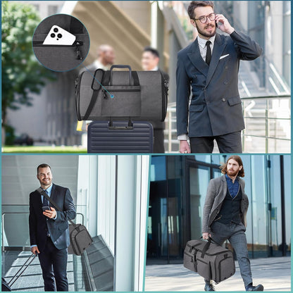 Convertible Duffle Bags for Travel Carry On Suit Duffle Bags with Shoulder Strap 2 in 1 Hanging Garment Duffle Bag for Men Women
