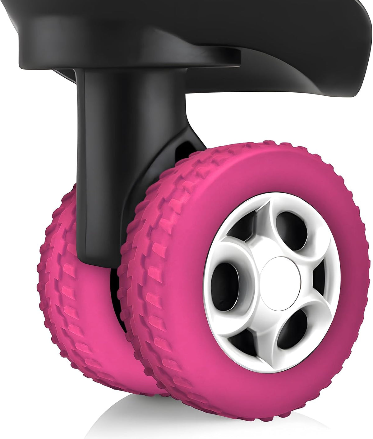 8 Pack Luggage Wheel Covers for 8-Spinner Suitcase, Rose Red