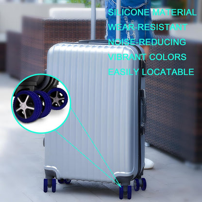8 Pack Luggage Wheel Covers for 8-Spinner Suitcase, Rose Red