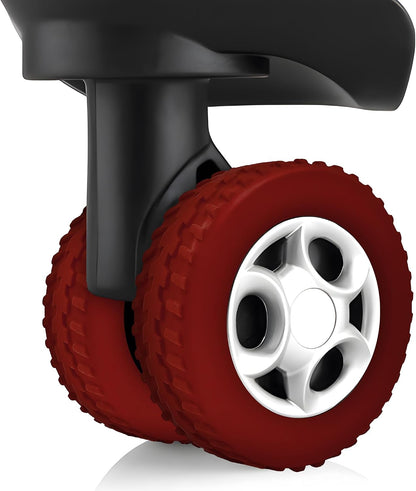 8 Pack Luggage Wheel Covers for 8-Spinner Suitcase, Rose Red