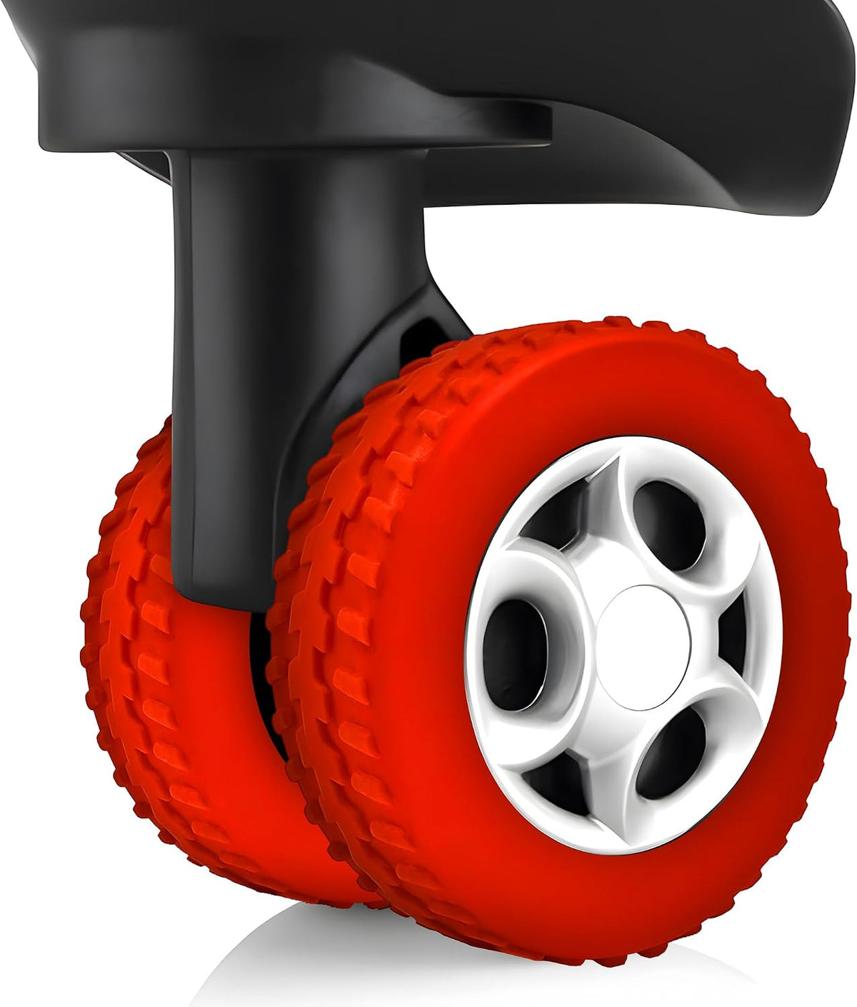 8 Pack Luggage Wheel Covers for 8-Spinner Suitcase, Rose Red