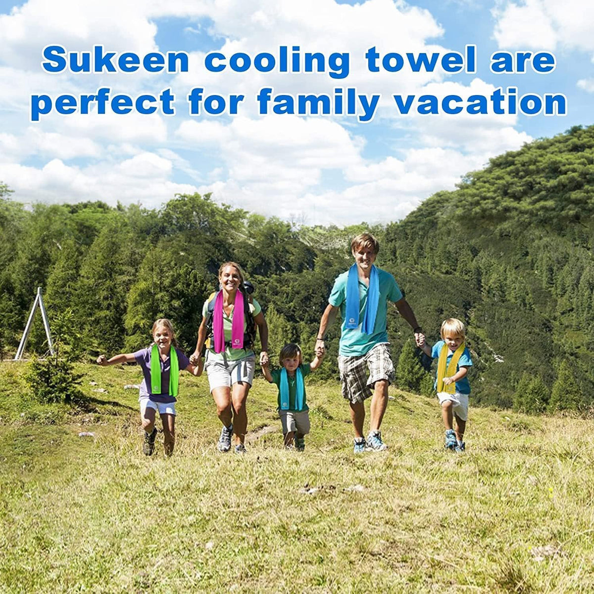 4 Pack Cooling Towels (40"x12") for Neck and Face, Cooling Neck Wraps, Breathable Cooling Towel for Hot Weather, Sweat Towels for Yoga, Sports, Golf, Gym, Camping, Running, Fitness, Workout