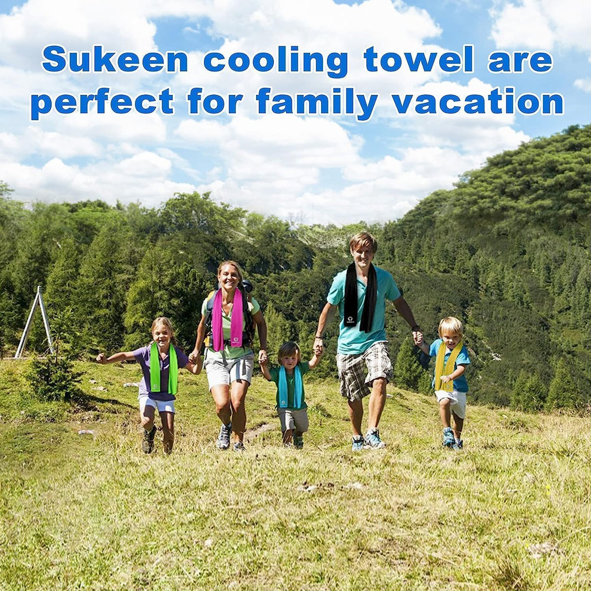 4 Pack Cooling Towels (40"x12") for Neck and Face, Cooling Neck Wraps, Breathable Cooling Towel for Hot Weather, Sweat Towels for Yoga, Sports, Golf, Gym, Camping, Running, Fitness, Workout