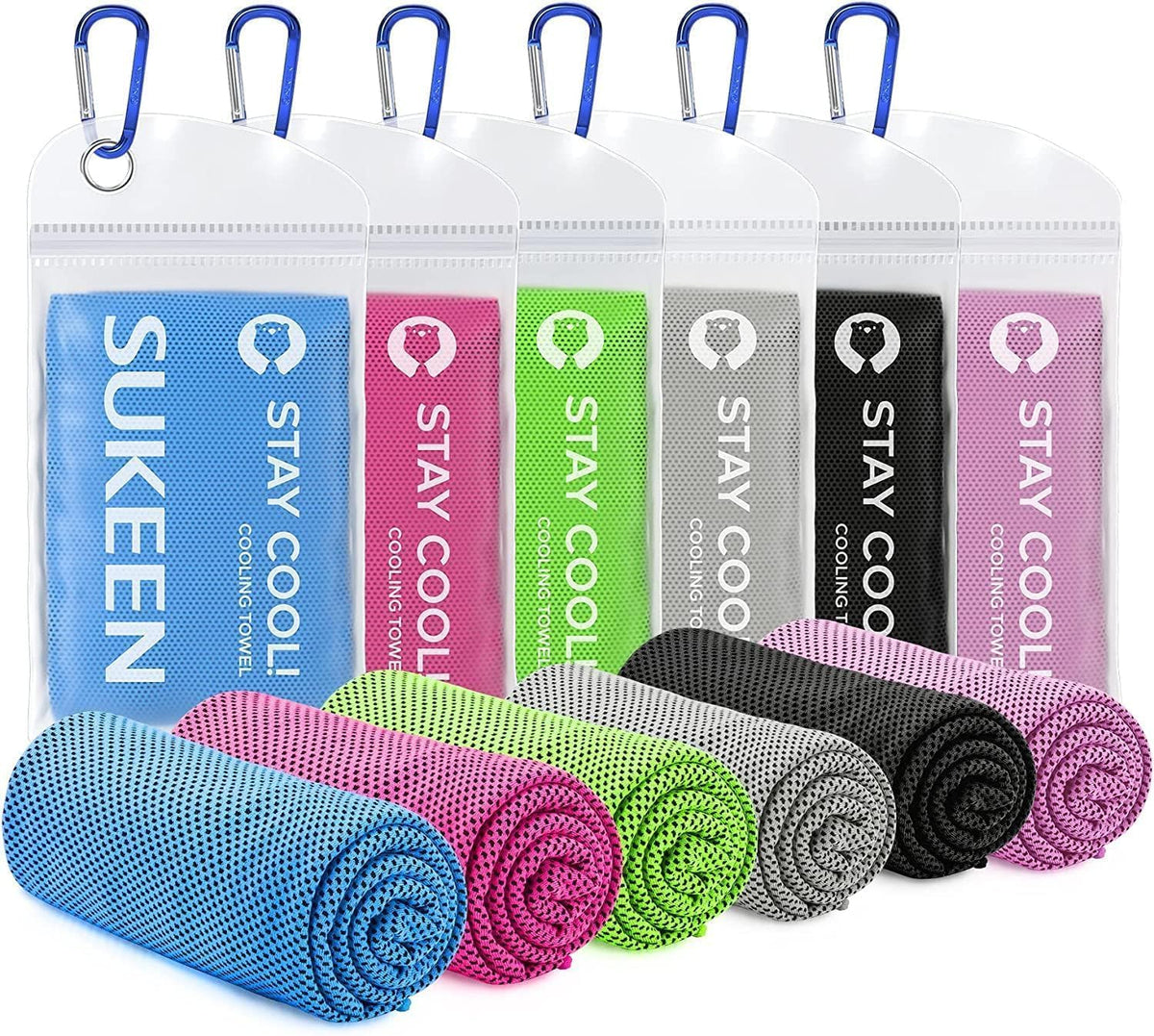 4 Pack Cooling Towels (40"x12") for Neck and Face, Cooling Neck Wraps, Breathable Cooling Towel for Hot Weather, Sweat Towels for Yoga, Sports, Golf, Gym, Camping, Running, Fitness, Workout