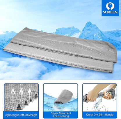 4 Pack Cooling Towels (40"x12") for Neck and Face, Cooling Neck Wraps, Breathable Cooling Towel for Hot Weather, Sweat Towels for Yoga, Sports, Golf, Gym, Camping, Running, Fitness, Workout