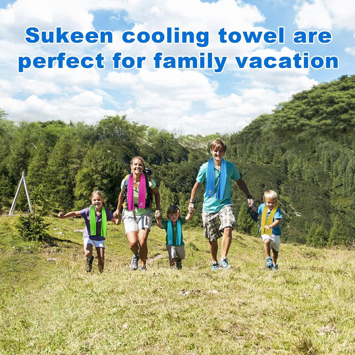 4 Pack Cooling Towels (40"x12") for Neck and Face, Cooling Neck Wraps, Breathable Cooling Towel for Hot Weather, Sweat Towels for Yoga, Sports, Golf, Gym, Camping, Running, Fitness, Workout
