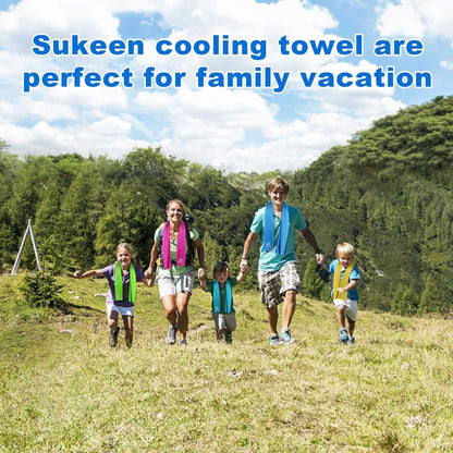 4 Pack Cooling Towels (40"x12") for Neck and Face, Cooling Neck Wraps, Breathable Cooling Towel for Hot Weather, Sweat Towels for Yoga, Sports, Golf, Gym, Camping, Running, Fitness, Workout