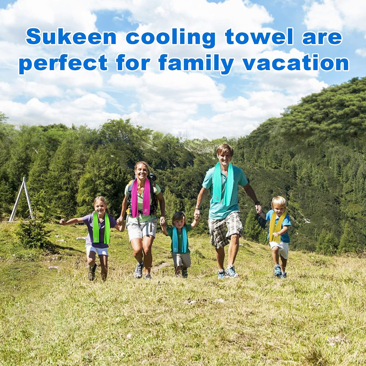 4 Pack Cooling Towels (40"x12") for Neck and Face, Cooling Neck Wraps, Breathable Cooling Towel for Hot Weather, Sweat Towels for Yoga, Sports, Golf, Gym, Camping, Running, Fitness, Workout
