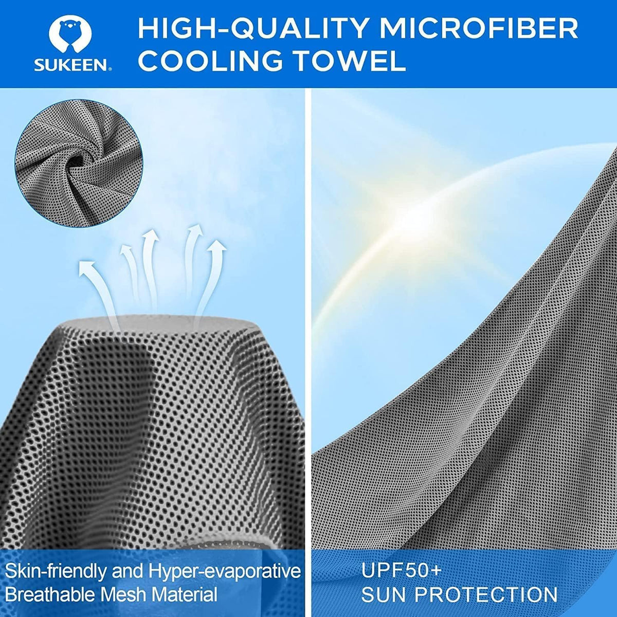 4 Pack Cooling Towels (40"x12") for Neck and Face, Cooling Neck Wraps, Breathable Cooling Towel for Hot Weather, Sweat Towels for Yoga, Sports, Golf, Gym, Camping, Running, Fitness, Workout