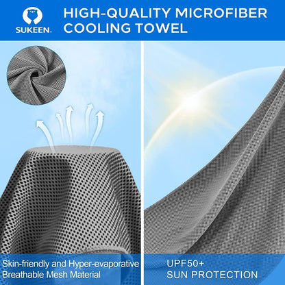 4 Pack Cooling Towels (40"x12") for Neck and Face, Cooling Neck Wraps, Breathable Cooling Towel for Hot Weather, Sweat Towels for Yoga, Sports, Golf, Gym, Camping, Running, Fitness, Workout