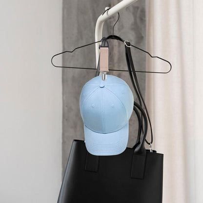 4Pcs Elastic Hat Clip for Travel, Hat Holder Hands Free Bag Accessory for Traveling Bags, Backpacks, Purses, Totes Black