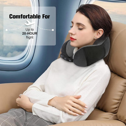 Neck Pillow for Traveling, Travel Pillows for Airplanes Black