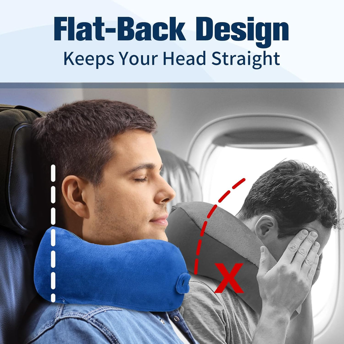 Neck Pillow for Traveling, Travel Pillows for Airplanes Black