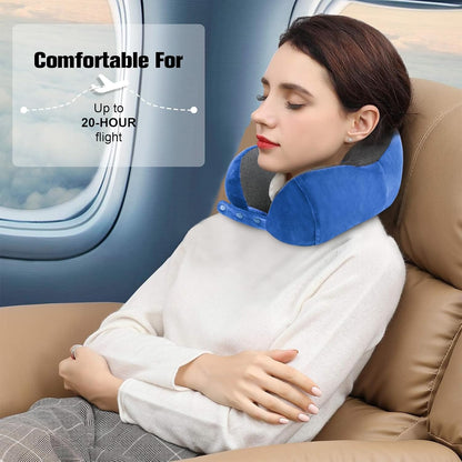 Neck Pillow for Traveling, Travel Pillows for Airplanes Black