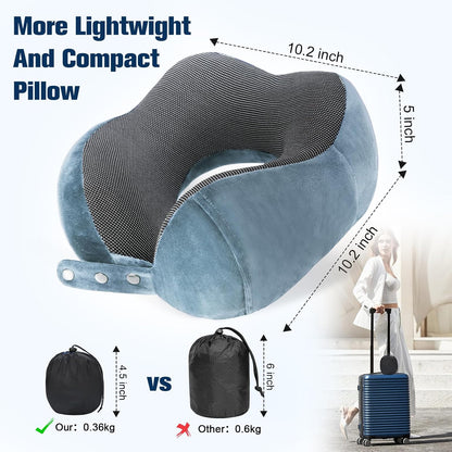 Neck Pillow for Traveling, Travel Pillows for Airplanes Black