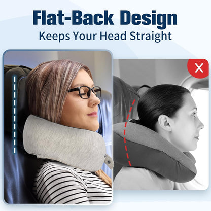 Neck Pillow for Traveling, Travel Pillows for Airplanes Black