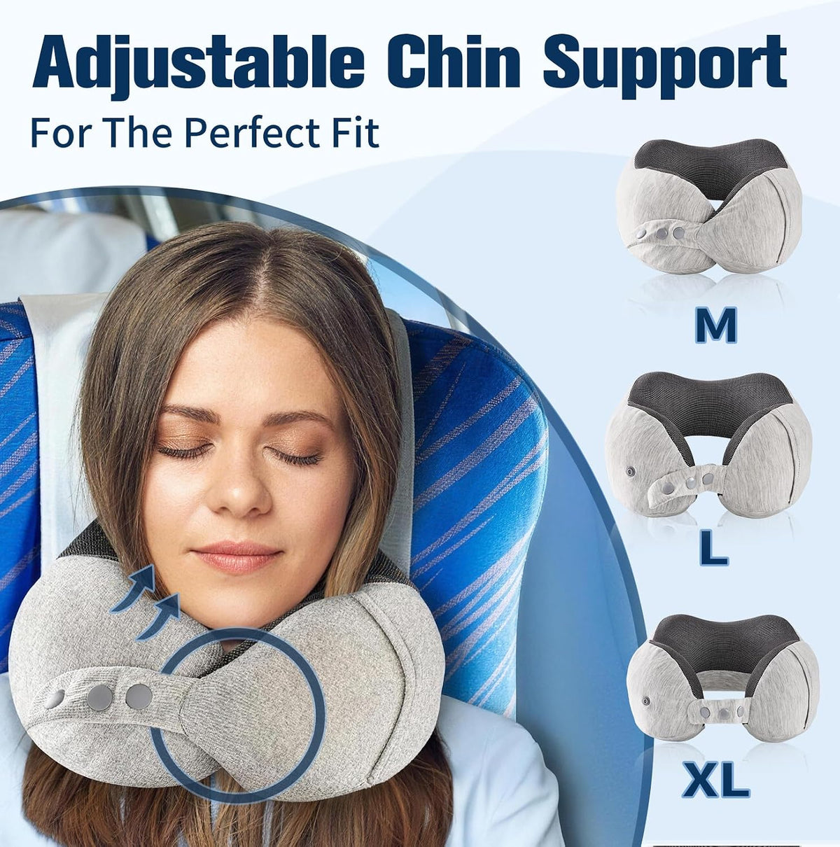Neck Pillow for Traveling, Travel Pillows for Airplanes Black
