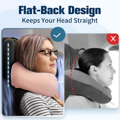 Neck Pillow for Traveling, Travel Pillows for Airplanes Black