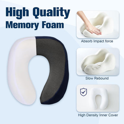 Neck Pillow for Traveling, Travel Pillows for Airplanes Black