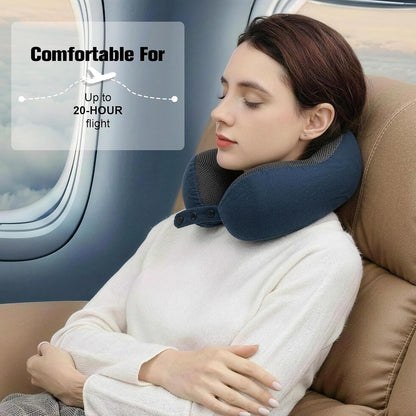Neck Pillow for Traveling, Travel Pillows for Airplanes Black