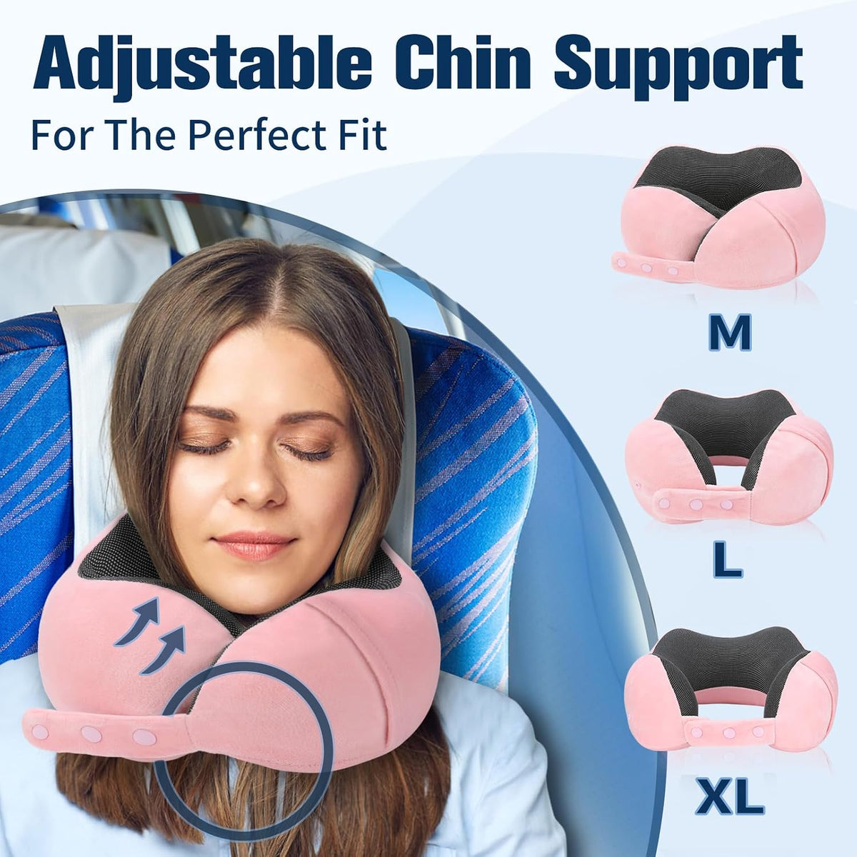 Neck Pillow for Traveling, Travel Pillows for Airplanes Black