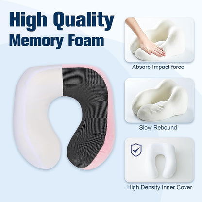 Neck Pillow for Traveling, Travel Pillows for Airplanes Black