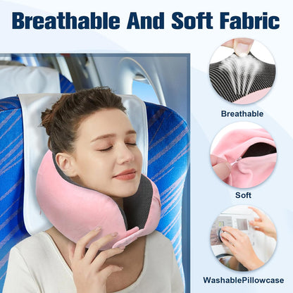 Neck Pillow for Traveling, Travel Pillows for Airplanes Black