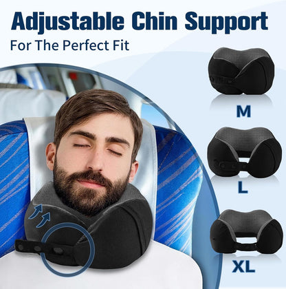Neck Pillow for Traveling, Travel Pillows for Airplanes Black
