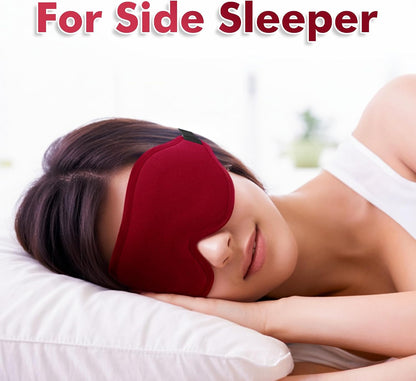 Sleep Mask for Men and Women, 3D Blackout Eye Mask for Side Sleepers, Black