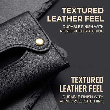 2Pcs Pocket Tissue Holder - Tissue Holder | Travel Pouch for Tissue | Pocket Paper Towel | Tissue Bag Holder | Paper Towel Pu Leather Case | Paper Box Bag | Tissue Storage Bag (Black)