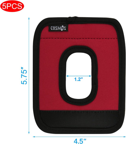 5 Pcs Neoprene Luggage Handle Wrap Soft Grip Handle Cover Luggage Identifier with Hollow Design for Push-Button Handle Trolley Handle and Travel Suitcase Trolley Case (Multi Color)
