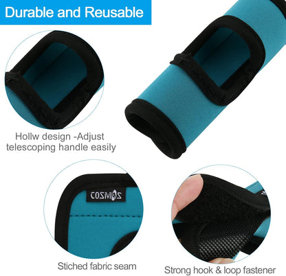 5 Pcs Neoprene Luggage Handle Wrap Soft Grip Handle Cover Luggage Identifier with Hollow Design for Push-Button Handle Trolley Handle and Travel Suitcase Trolley Case (Multi Color)