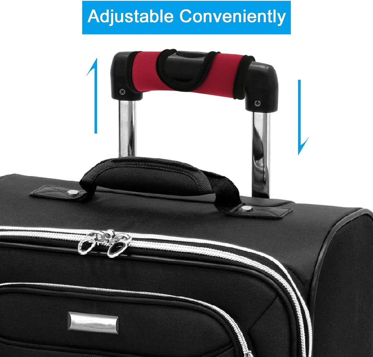 5 Pcs Neoprene Luggage Handle Wrap Soft Grip Handle Cover Luggage Identifier with Hollow Design for Push-Button Handle Trolley Handle and Travel Suitcase Trolley Case (Multi Color)