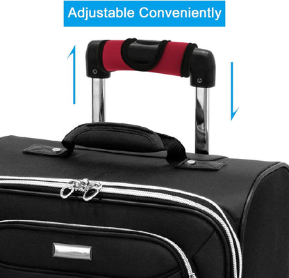 5 Pcs Neoprene Luggage Handle Wrap Soft Grip Handle Cover Luggage Identifier with Hollow Design for Push-Button Handle Trolley Handle and Travel Suitcase Trolley Case (Multi Color)