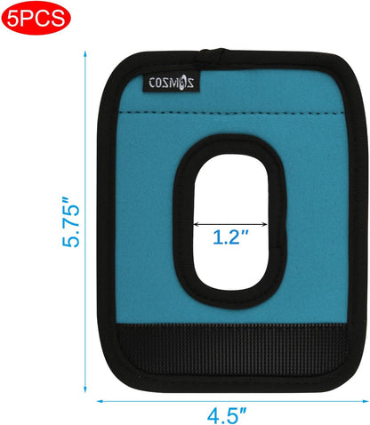 5 Pcs Neoprene Luggage Handle Wrap Soft Grip Handle Cover Luggage Identifier with Hollow Design for Push-Button Handle Trolley Handle and Travel Suitcase Trolley Case (Multi Color)