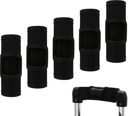 5 Pcs Neoprene Luggage Handle Wrap Soft Grip Handle Cover Luggage Identifier with Hollow Design for Push-Button Handle Trolley Handle and Travel Suitcase Trolley Case (Multi Color)